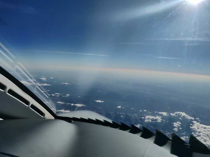 The view from the first officer