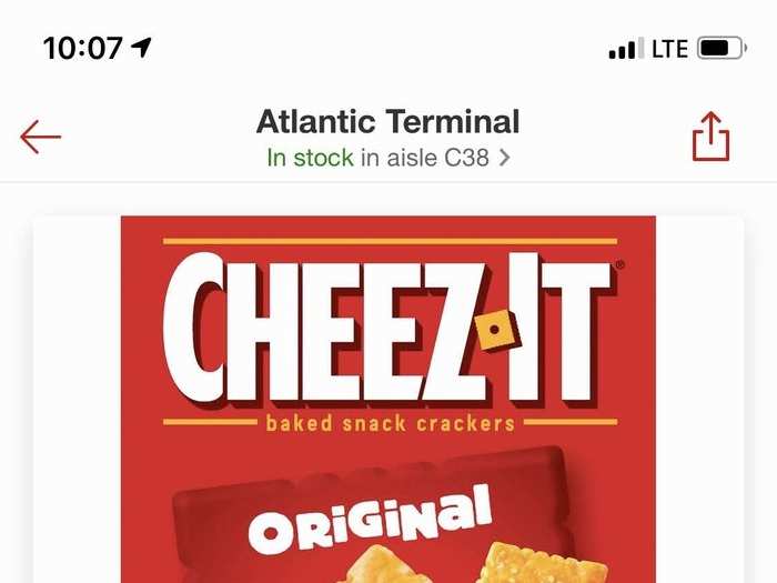 Cheez-Its: no change