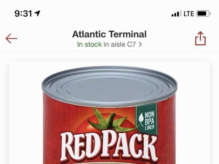 Red Pack crushed tomatoes (28 oz.): $0.13 more in stores