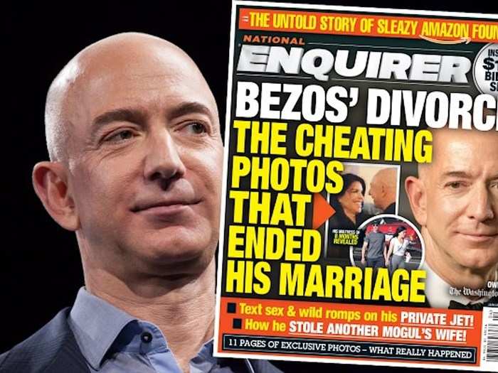 The National Enquirer said that its reporters had tracked Bezos and Sanchez "across five states and 40,000 miles, tailed them in private jets, swanky limos, helicopter rides, romantic hikes, five-star hotel hideaways, intimate dinner dates and 