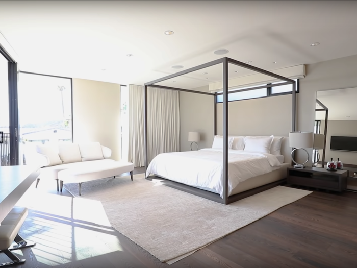 The second-floor master bedroom is just as sun-drenched as the rest of the house, with a massive walk-in closet.