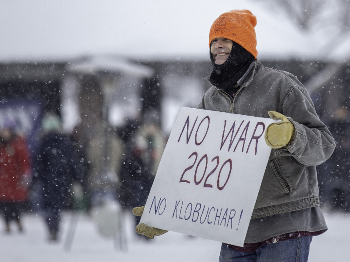 People seemed to be in high spirits despite the weather.