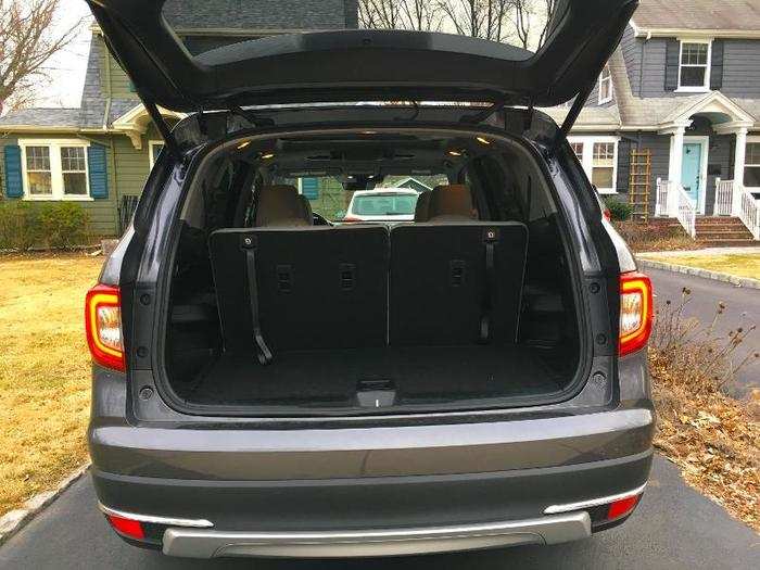 15. Ample cargo space: Behind the third row, there is 16 cubic feet of cargo room.