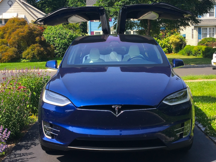 The showstopper with the Model X is, of course, those falcon-wing doors.