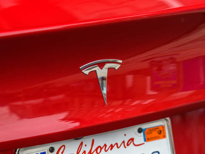 The Tesla logo is among the auto world