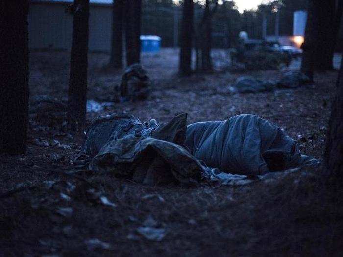 9. During field training, in sleeping bags in sub-freezing temperatures.