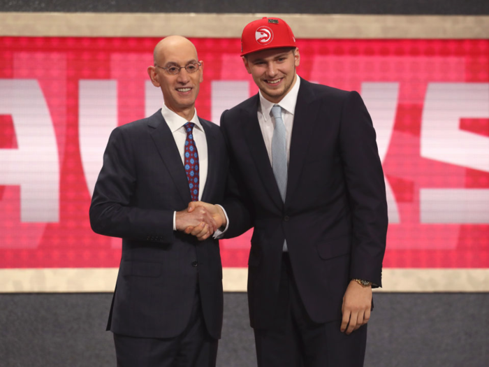 On draft night, the Atlanta Hawks and Dallas Mavericks made a trade, with the Mavs sending their fifth overall pick and 2019 first-round pick to the Hawks to move up to No. 3 to select Doncic.