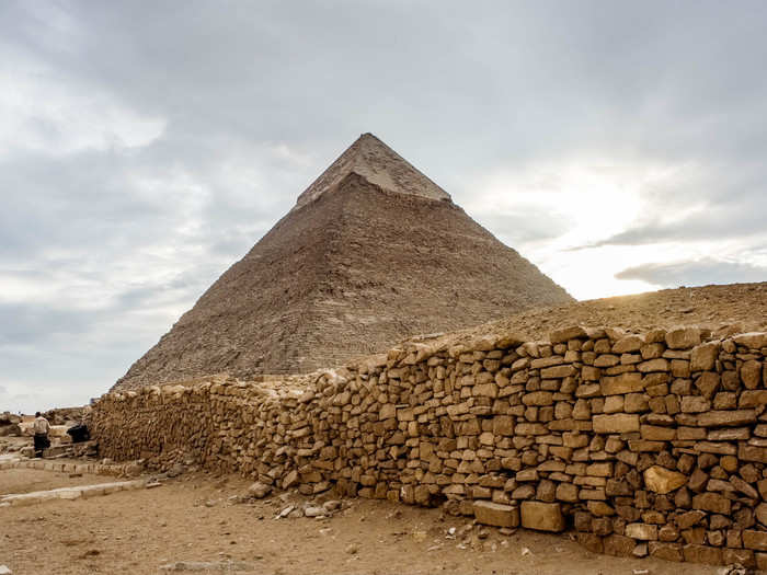 The upside to visiting the complex late in the day was that it was relatively quiet and I got a stunning view of the sun setting behind the pyramids.