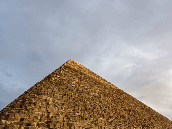 Like this positively apocalyptic deep yellow light that shined on the side of Pyramid of Khafre.