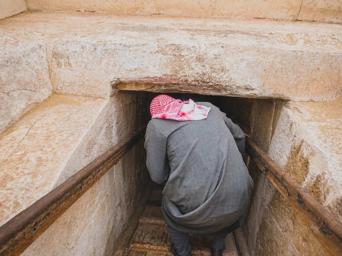 The Saqqara complex is one of the best places to explore mastaba, an ancient Egyptian tomb consisting of a rectangular structure with sloping sides and an underground burial chamber.