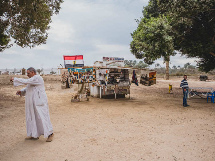 There were plenty of souvenir sellers set up in the open-air museum. But unlike some that I encountered further south in Egypt, these ones were very friendly and not too pushy.