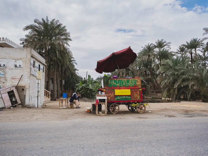 The drive passes through numerous small towns and outer suburbs of Giza. As the vast majority of Egyptians live along the Nile even today, the drive gives a peek into daily life.