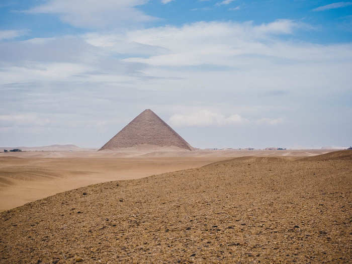 Out here, you get the image of a pyramid rising out of the empty desert that you