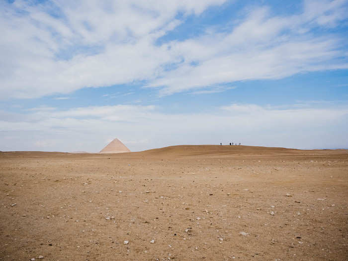 What I loved about visiting the pyramids of Dahshur is how peaceful and quiet the area is. The complex is about 15 miles from Giza.