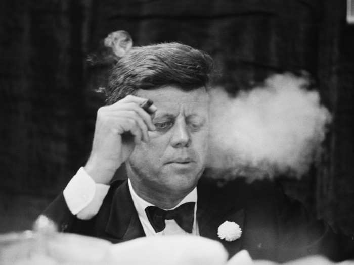 John F. Kennedy: smoking cigars