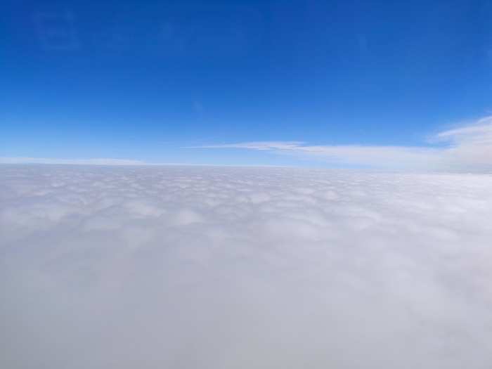 These clouds remind me of a sea of fluffy cotton balls or marshmallows.