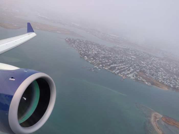 After a short takeoff roll, we were off the ground. Through it all, the geared turbofan engines remained remarkably quiet.