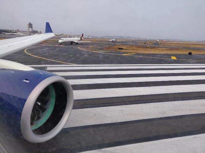 As the pilots throttled up for takeoff, our plane came to life. The Airbus shot down the runway with ease.