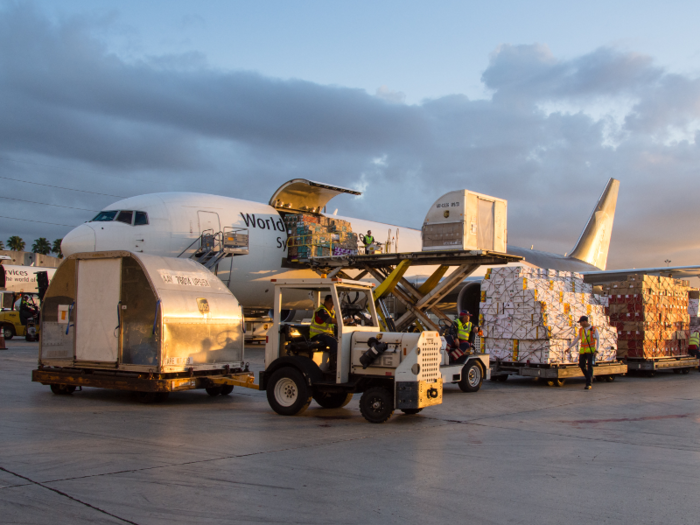 After the four-hour flight, they arrive in UPS