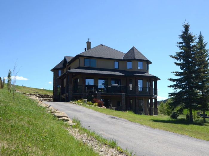 The 3,850-square-foot home is about 40 miles south of Calgary.