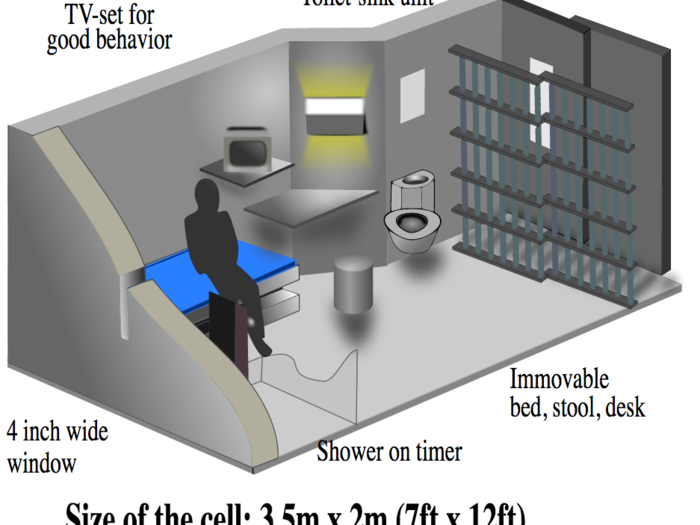 The most highly guarded inmates have a television in their cell that shows content designed to provide them with education, psychological help, and religious services, according to the council report.