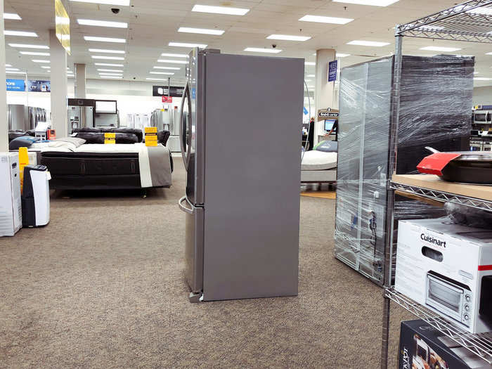 …and a fridge among the furniture, instead of in the appliances section.