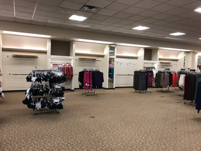 However, in the US, entire sections of the store in Woodbridge, New Jersey, looked empty.