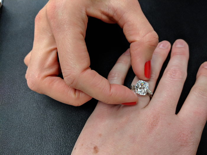 I could definitely see how it would be difficult to choose. Wegman says if a client has always loved a certain diamond shape but is considering taking a chance on a different shape, she usually steers them back toward their initial preference. "You want to be consistent about your preferences," she said.