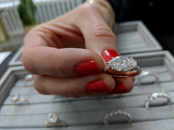 Many clients come in asking for a colorless, flawless diamond, Wegman said. But the Ring Concierge team tries to "hone in on the different characteristics that should be focused on, because what we really like to do is get them the most bang for their buck."