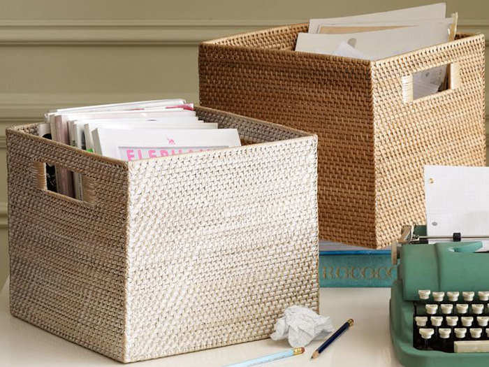 Weave storage bins