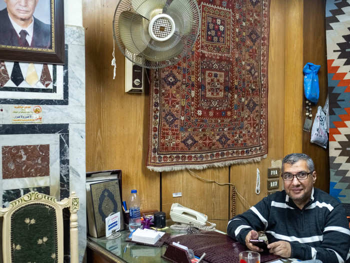 The shop or workshop owners in the less trafficked areas were very friendly. We met Ayman Al Kabbany, an Egyptian whose family has run a carpet shop in the souk for decades. Kabbany and his team make, repair, and sell exquisite carpets from Egypt, Iran, and Turkey. The one on the wall is a 150-year-old Turkish carpet that sells for over $1,000.