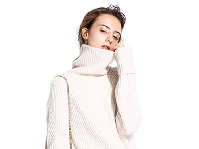 Cashmere turtle neck sweater, $49.50 – $56