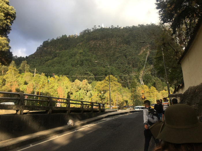 To get to the funicular, we did have to hike uphill for a little while. My friend, an American who has lived in Colombia for several years, and I could have taken a taxi instead, but the walk wasn