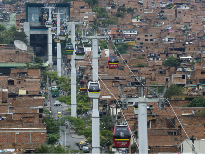 The Metrocable, opened in 2004, is a fascinating example of public transit that