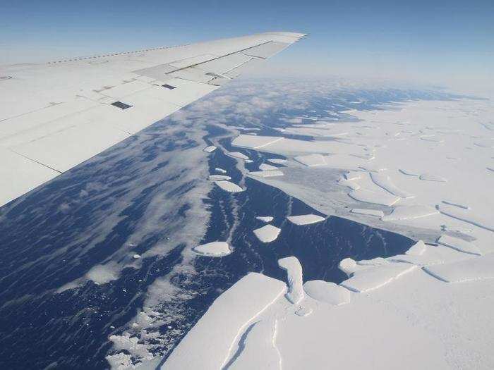 NASA keeps tabs on the Thwaites ice shelf using ice-penetrating radar. That