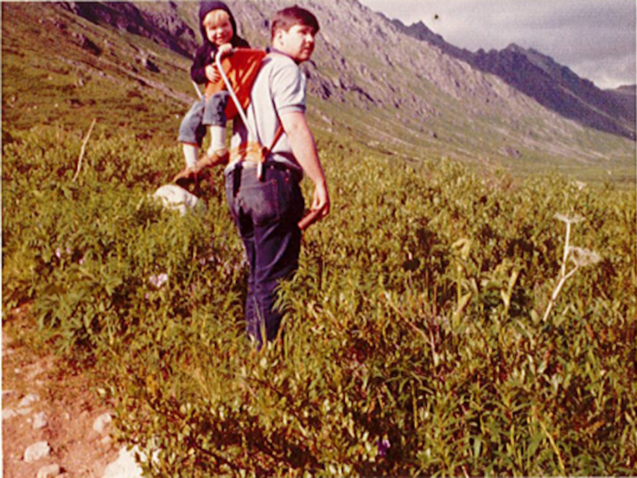 Larry Hall, pictured here in 1973 with his son, no longer lives in Alaska, but was there for the creation of the permanent fund in 1976 and the first dividend payment in 1982.