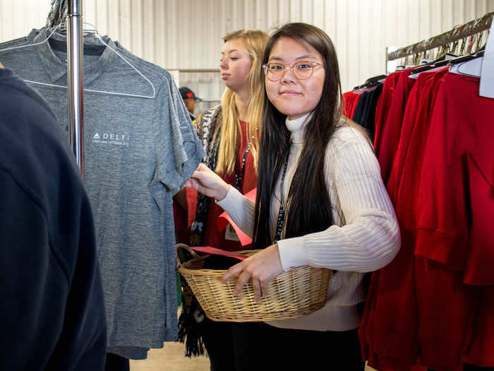 Old clothing and uniforms are also for sale