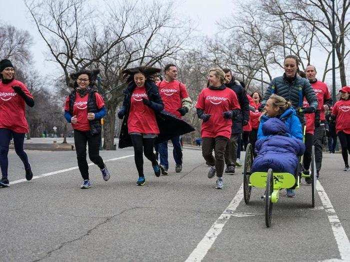 On day 100, Guli crossed the finish line at Central Park in New York City.