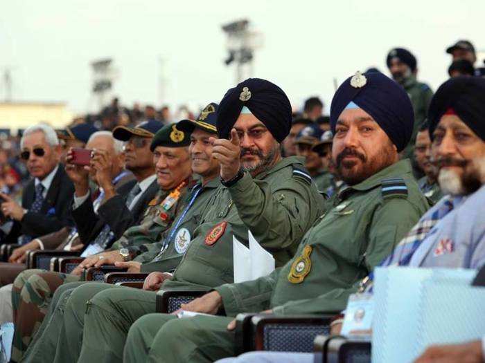 Army Chief General Bipin Rawat, cricket legend Sachin Tendulkar — who is an honorary group captain of the IAF along with  Armed Forces Tribunal, Justice Virender Singh were present at the mega exercise.