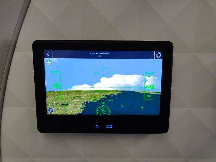 ... and a flight map. It was easy to use, and the screen quality was good.