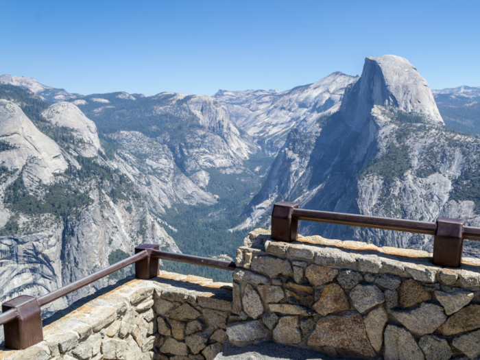 ... and the Half Dome rock formation.