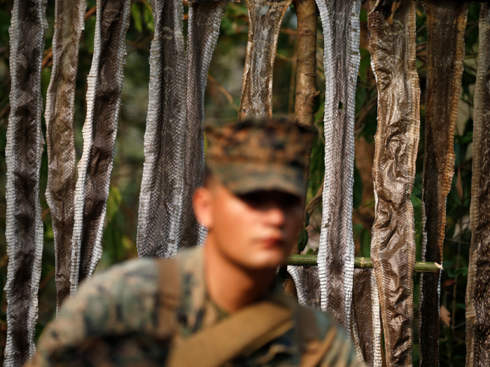 Marines also learn skills like building fires and alternate ways to stay hydrated.