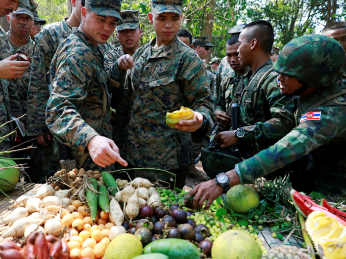 Marines also learn which plants are edible.