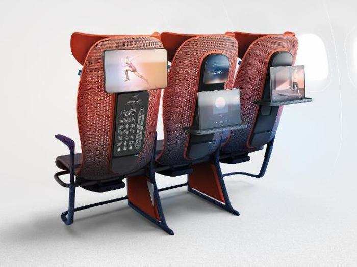 The seat also comes with a rotating tray table and an optional inflight entertainment system.