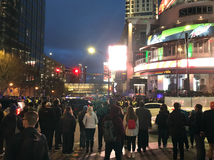 Of course, there were the All-Star events themselves! I was surprised by how crowded the streets became around The Spectrum Center, the Hornets