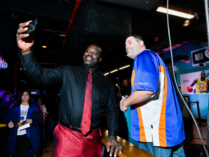 There was media availability with the "Inside the NBA" cast of Charles Barkley, Shaquille O