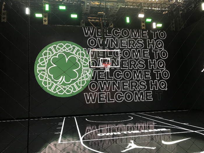 There were three levels of displays, including a half-court where they held speaker series, workshops, and training.