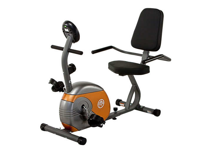 A recumbent exercise bike