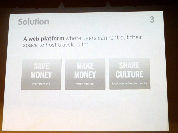 The solution was a "share culture," where locals could make money renting space on their floors via air mattresses to strangers.