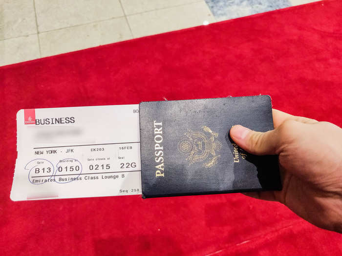 After I tucked the saffron deep within my luggage, the attendant printed my boarding pass. It all became real: I was flying business. I was starting to feel very much like an Emirati sheikh.